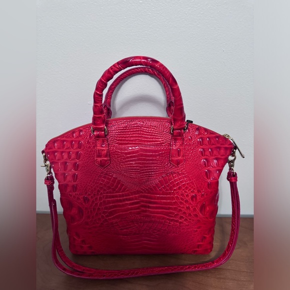 Brahmin Large Duxbury Satchel Candy Apple Red & matching Ady Wallet - Picture 4 of 12